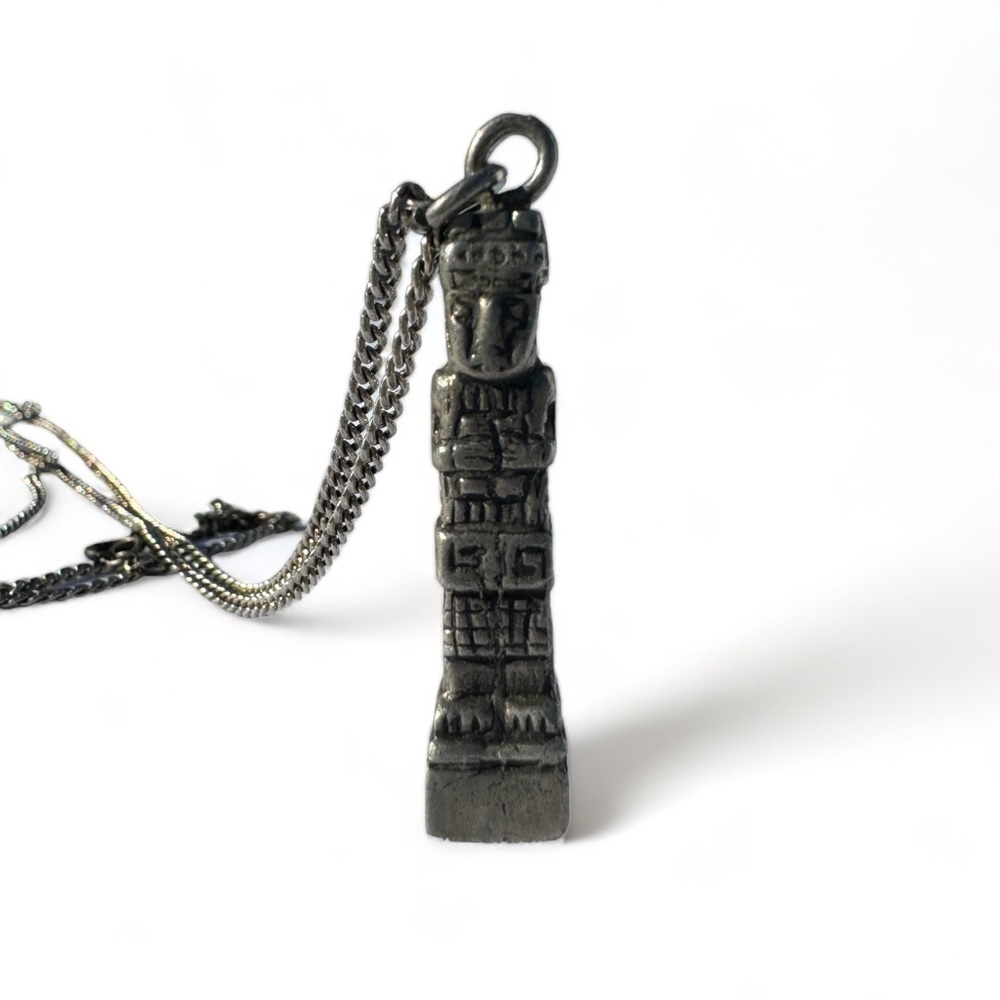 Graziella Laffi Peru 925 Sterling Silver Totem Necklace